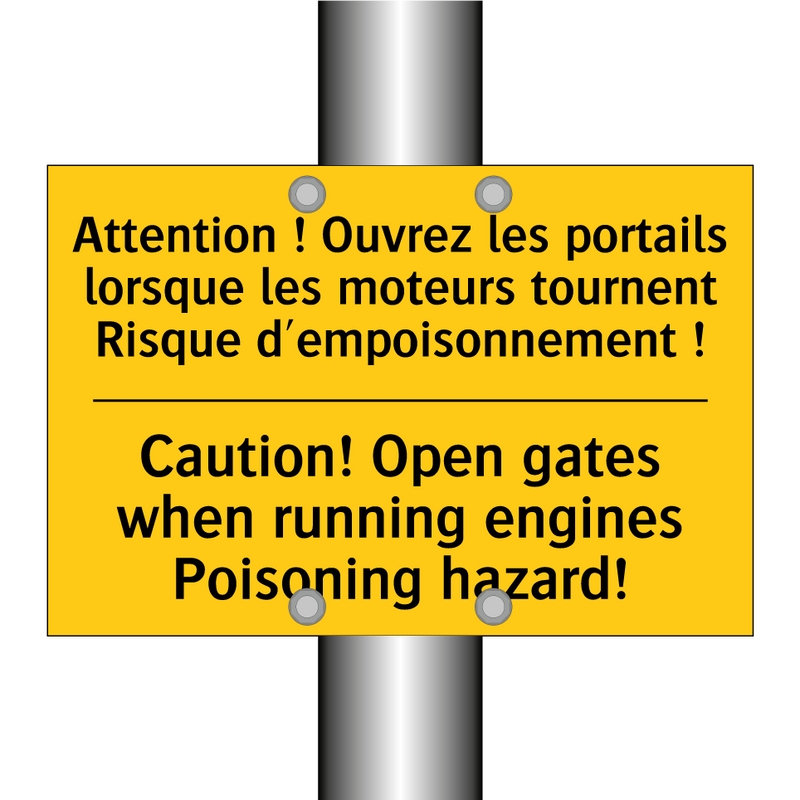 Attention ! Ouvrez les portails  /.../ - Caution! Open gates when running  /.../