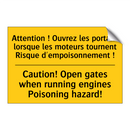 Attention ! Ouvrez les portails  /.../ - Caution! Open gates when running  /.../