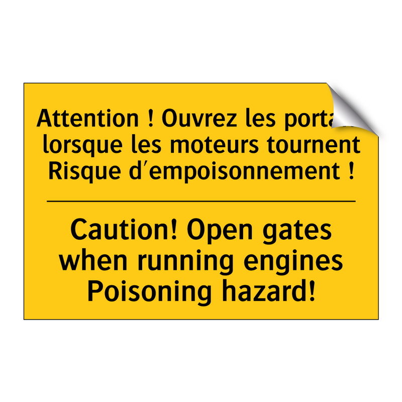 Attention ! Ouvrez les portails  /.../ - Caution! Open gates when running  /.../