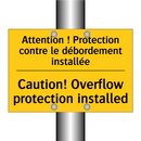 Attention ! Protection contre  /.../ - Caution! Overflow protection installed /.../