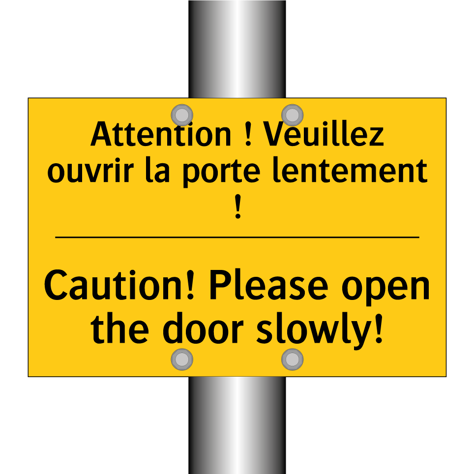 Attention ! Veuillez ouvrir la  /.../ - Caution! Please open the door  /.../