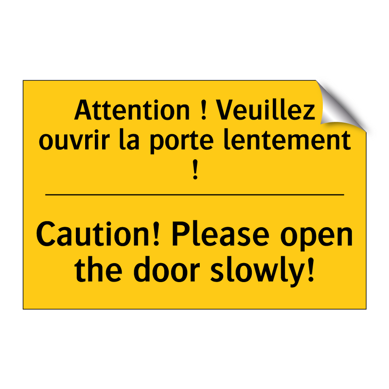 Attention ! Veuillez ouvrir la  /.../ - Caution! Please open the door  /.../