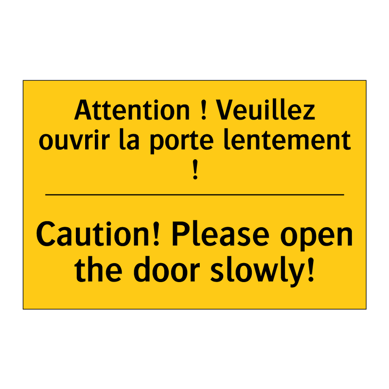 Attention ! Veuillez ouvrir la  /.../ - Caution! Please open the door  /.../