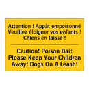 Attention ! Appât empoisonné Veuillez  /.../ - Caution! Poison Bait Please Keep  /.../