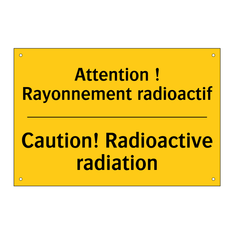 Attention ! Rayonnement radioactif /.../ - Caution! Radioactive radiation