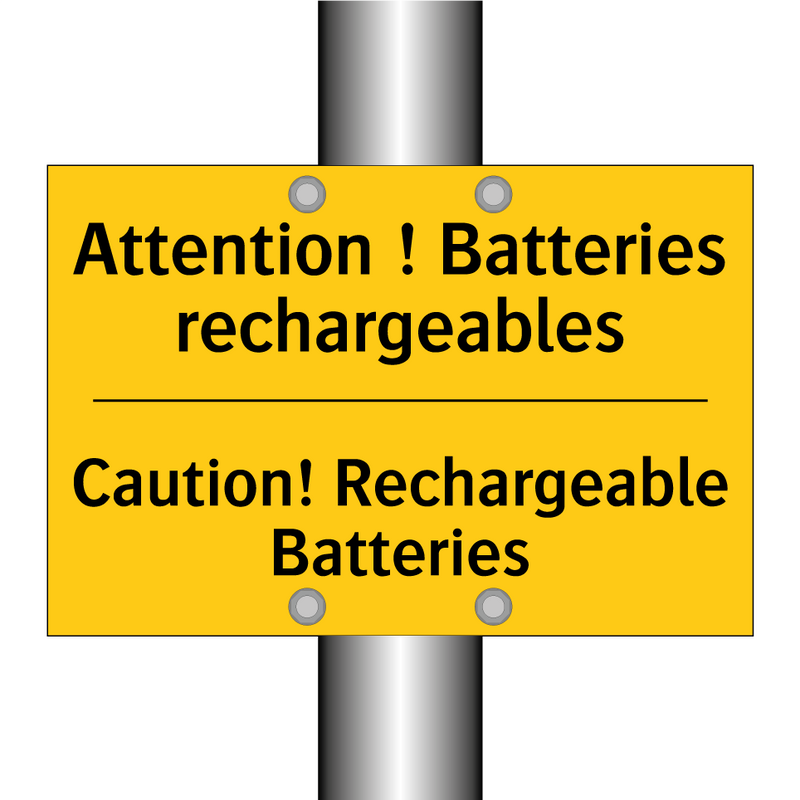 Attention ! Batteries rechargeables /.../ - Caution! Rechargeable Batteries /.../