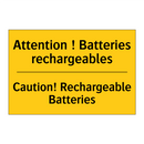 Attention ! Batteries rechargeables /.../ - Caution! Rechargeable Batteries /.../