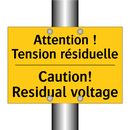Attention ! Tension résiduelle - Caution! Residual voltage