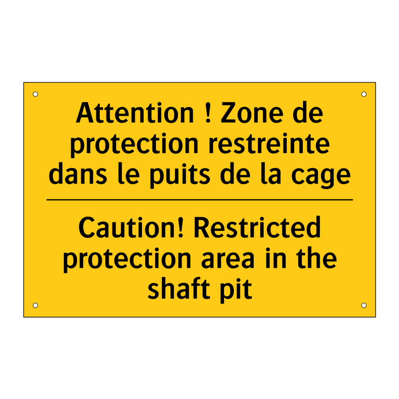 Attention ! Zone de protection  /.../ - Caution! Restricted protection  /.../