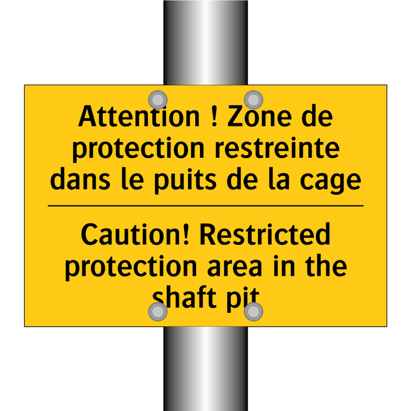 Attention ! Zone de protection  /.../ - Caution! Restricted protection  /.../