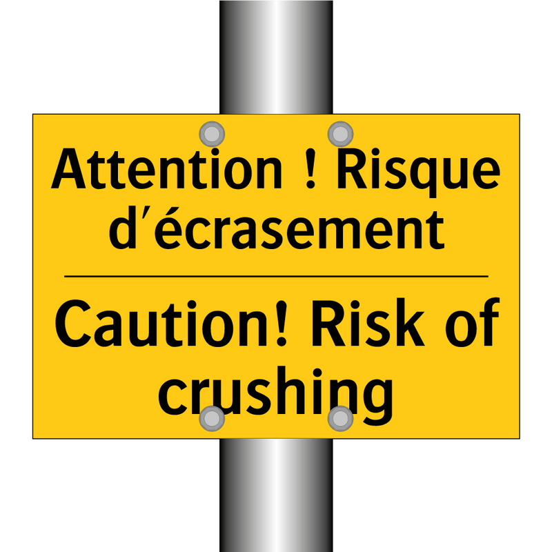 Attention ! Risque d'écrasement /.../ - Caution! Risk of crushing
