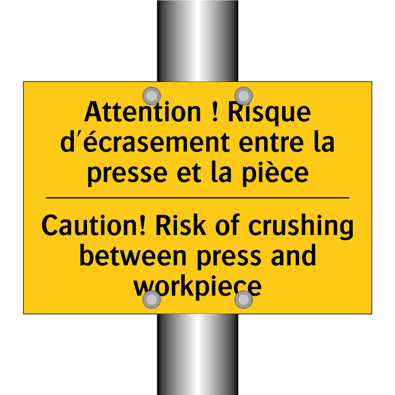 Attention ! Risque d'écrasement  /.../ - Caution! Risk of crushing between  /.../
