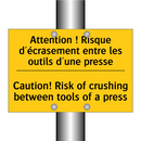 Attention ! Risque d'écrasement  /.../ - Caution! Risk of crushing between  /.../