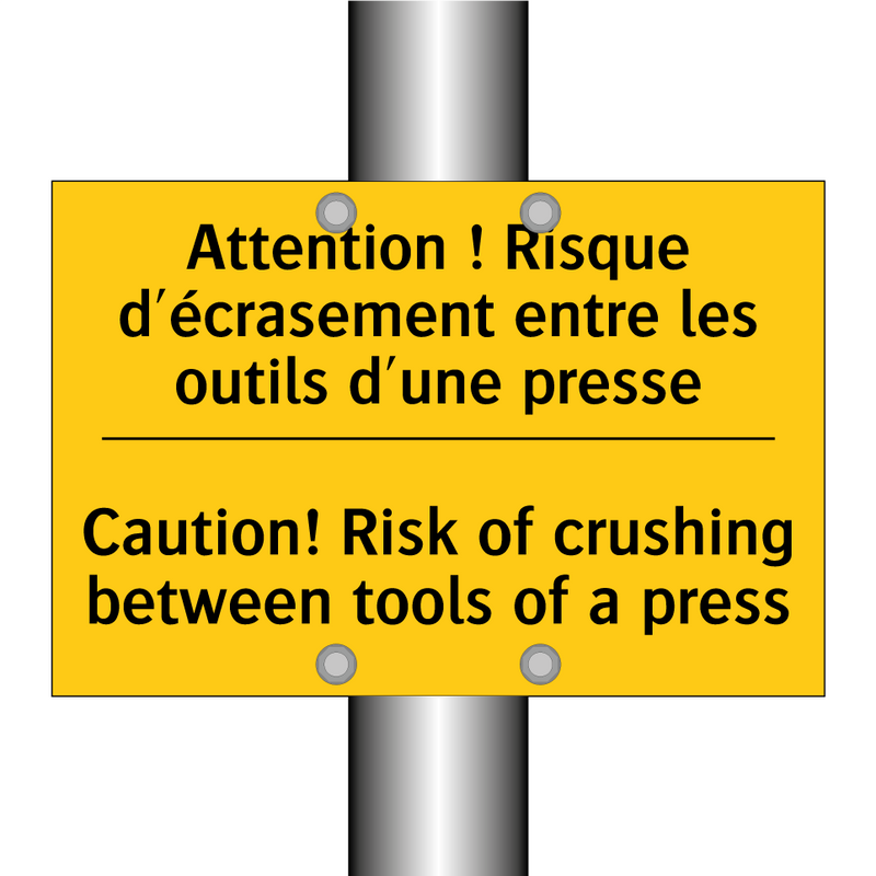 Attention ! Risque d'écrasement  /.../ - Caution! Risk of crushing between  /.../