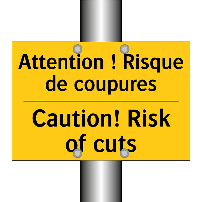 Attention ! Risque de coupures - Caution! Risk of cuts