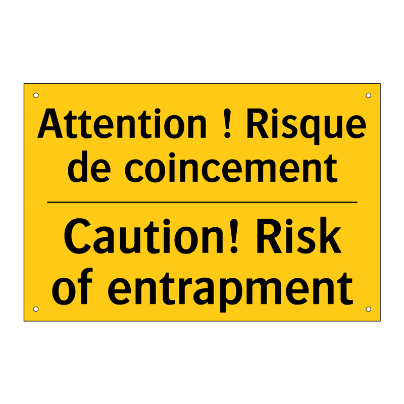 Attention ! Risque de coincement /.../ - Caution! Risk of entrapment