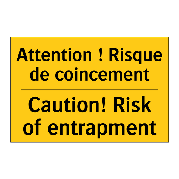 Attention ! Risque de coincement /.../ - Caution! Risk of entrapment