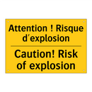 Attention ! Risque d'explosion - Caution! Risk of explosion