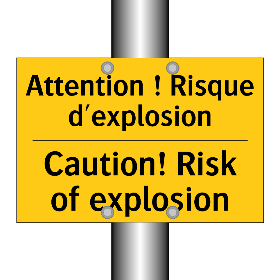 Attention ! Risque d'explosion - Caution! Risk of explosion