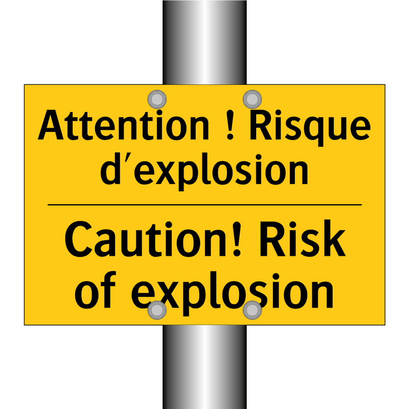 Attention ! Risque d'explosion - Caution! Risk of explosion