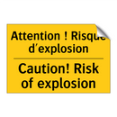 Attention ! Risque d'explosion - Caution! Risk of explosion