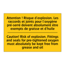 Attention ! Risque d'explosion.  /.../ - Caution! Risk of explosion. Fittings  /.../
