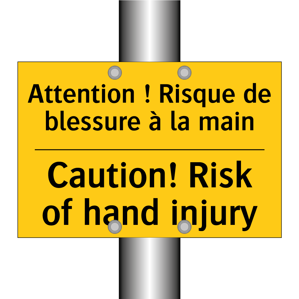 Attention ! Risque de blessure  /.../ - Caution! Risk of hand injury