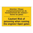 Attention ! Risque d'empoisonnement  /.../ - Caution! Risk of poisoning when  /.../
