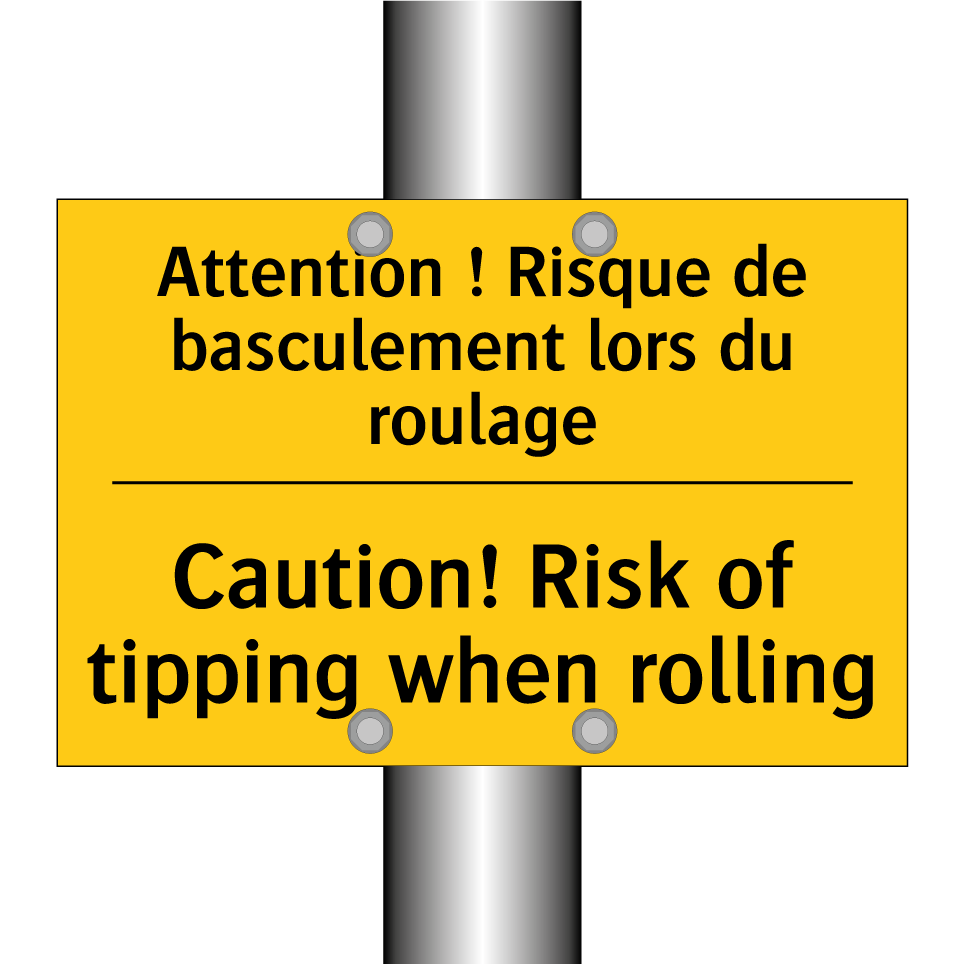 Attention ! Risque de basculement  /.../ - Caution! Risk of tipping when  /.../