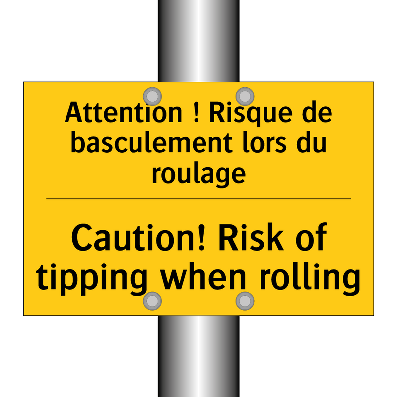 Attention ! Risque de basculement  /.../ - Caution! Risk of tipping when  /.../