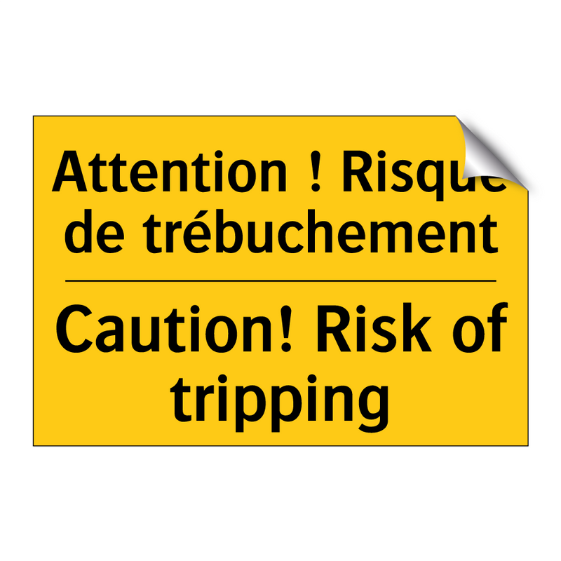 Attention ! Risque de trébuchement /.../ - Caution! Risk of tripping