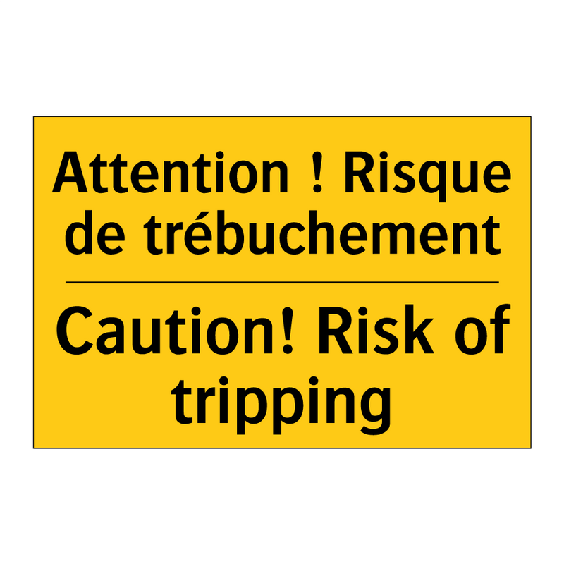 Attention ! Risque de trébuchement /.../ - Caution! Risk of tripping