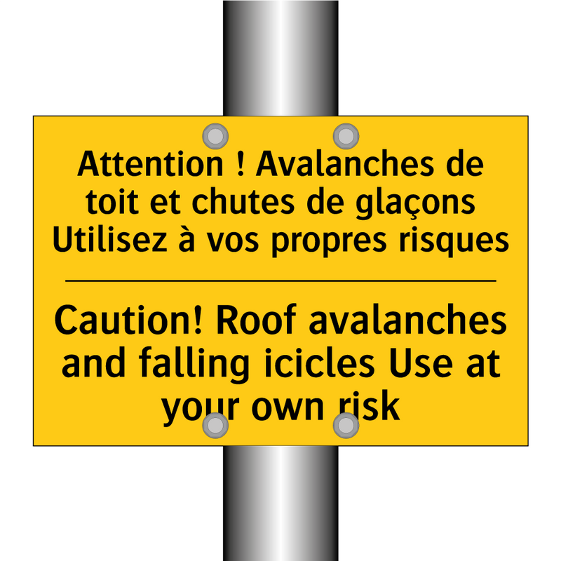 Attention ! Avalanches de toit  /.../ - Caution! Roof avalanches and falling  /.../