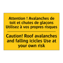 Attention ! Avalanches de toit  /.../ - Caution! Roof avalanches and falling  /.../