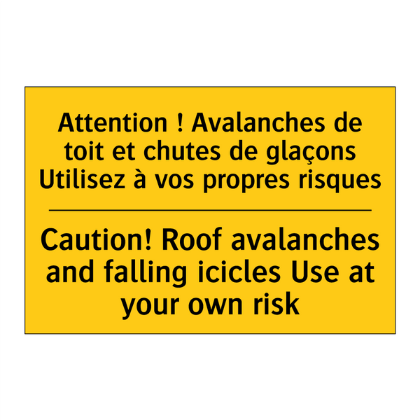 Attention ! Avalanches de toit  /.../ - Caution! Roof avalanches and falling  /.../