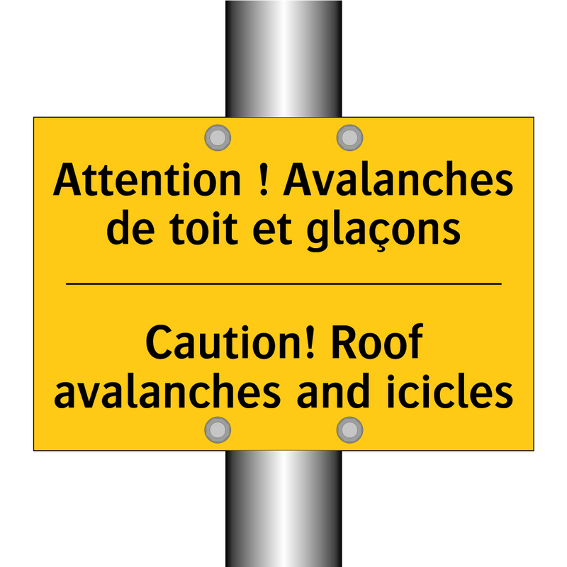 Attention ! Avalanches de toit  /.../ - Caution! Roof avalanches and icicles /.../