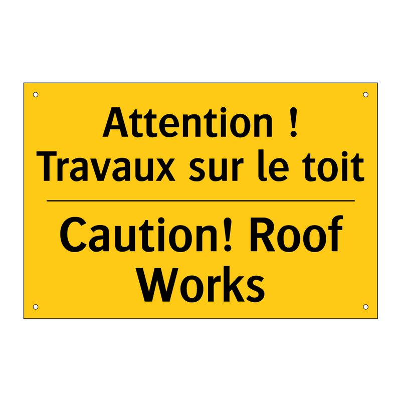 Attention ! Travaux sur le toit /.../ - Caution! Roof Works