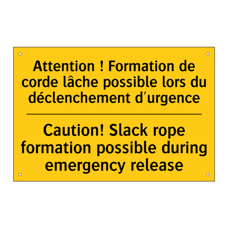 Attention ! Formation de corde  /.../ - Caution! Slack rope formation  /.../