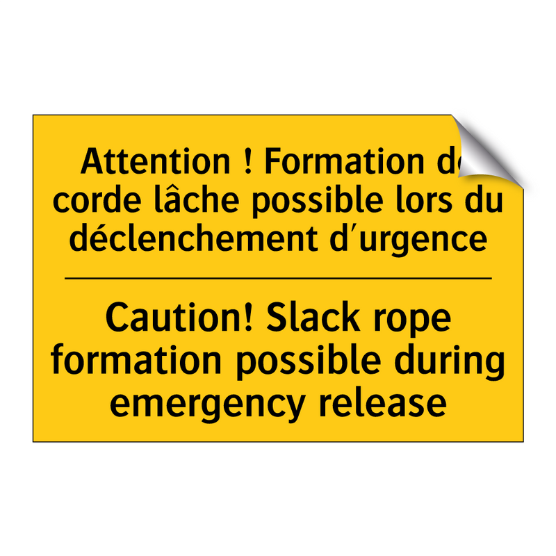 Attention ! Formation de corde  /.../ - Caution! Slack rope formation  /.../