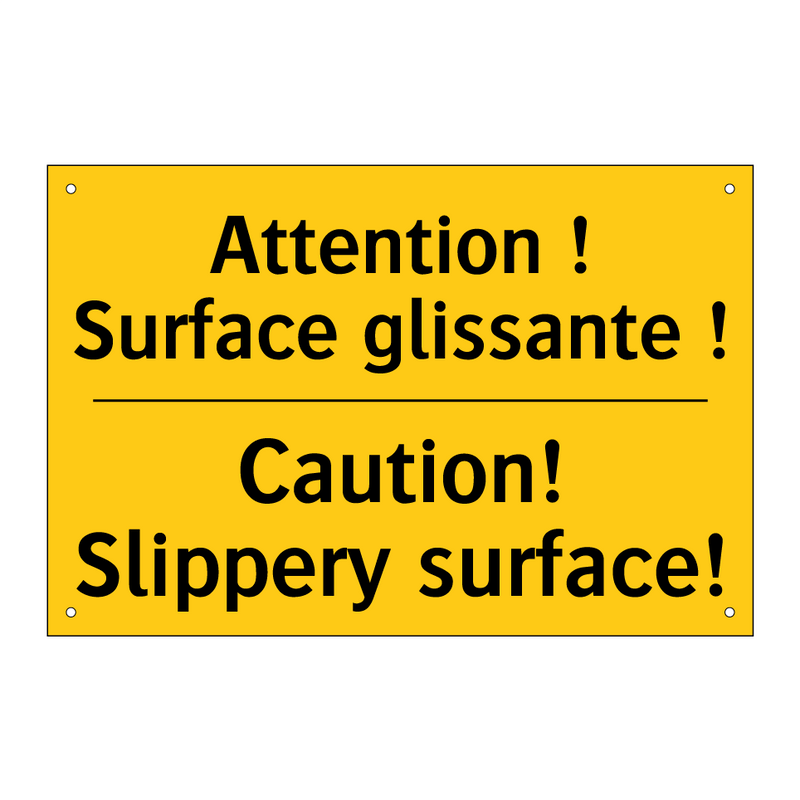 Attention ! Surface glissante  /.../ - Caution! Slippery surface!