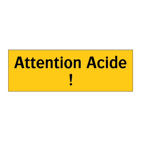 Attention Acide !