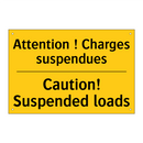 Attention ! Charges suspendues - Caution! Suspended loads