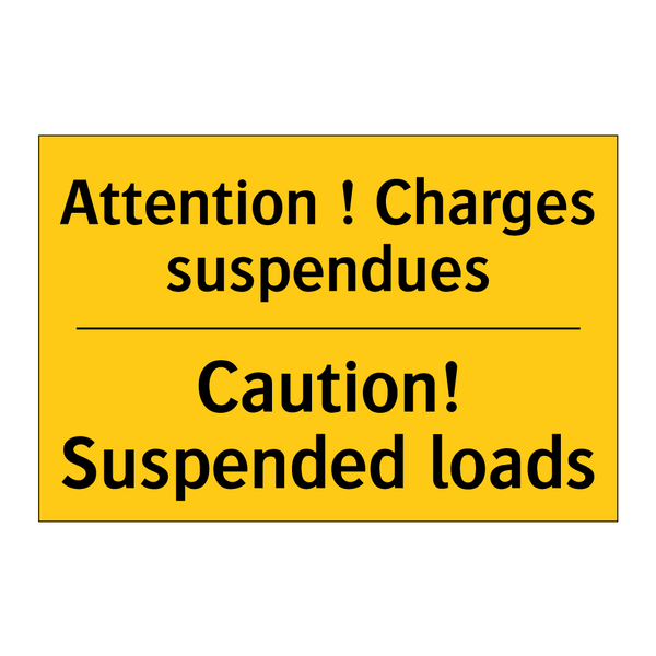Attention ! Charges suspendues - Caution! Suspended loads