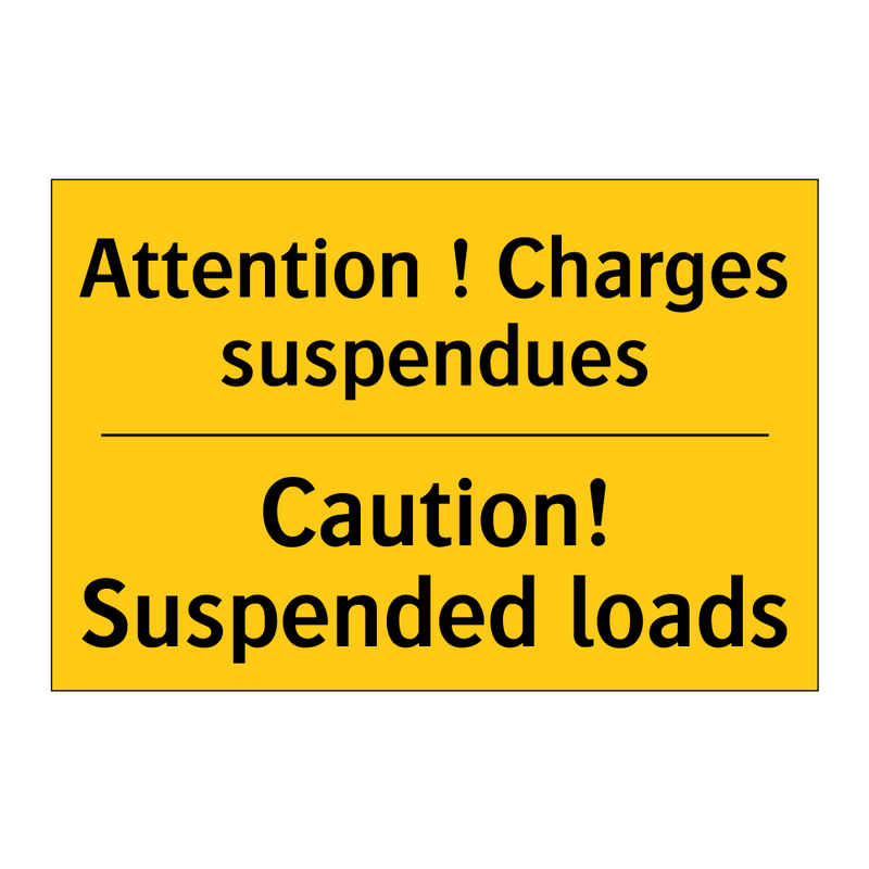 Attention ! Charges suspendues - Caution! Suspended loads