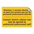 Attention ! L'armoire électrique  /.../ - Caution! Switch cabinet may only  /.../