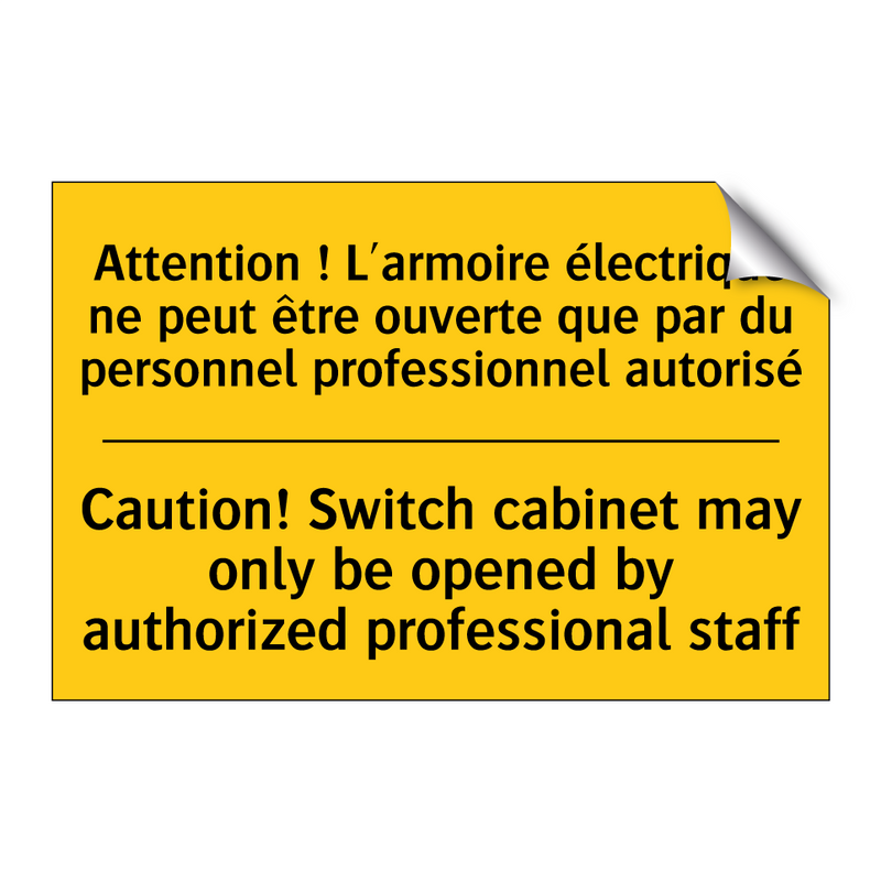 Attention ! L'armoire électrique  /.../ - Caution! Switch cabinet may only  /.../