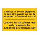 Attention ! L'armoire électrique  /.../ - Caution! Switch cabinet may only  /.../