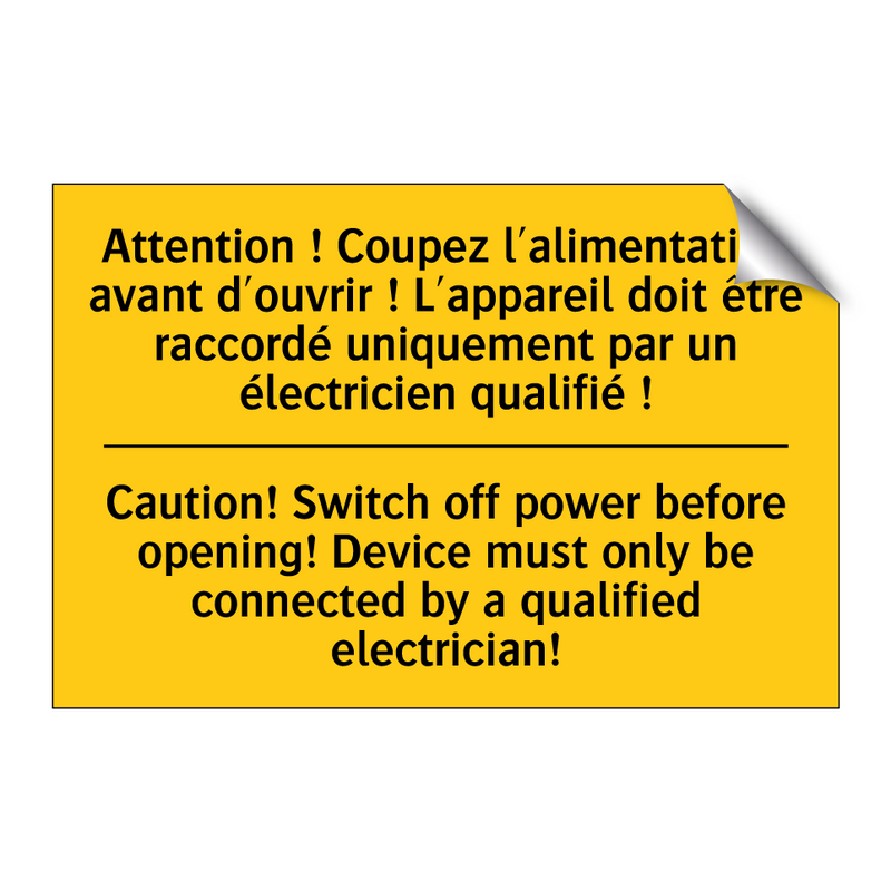 Attention ! Coupez l'alimentation  /.../ - Caution! Switch off power before  /.../