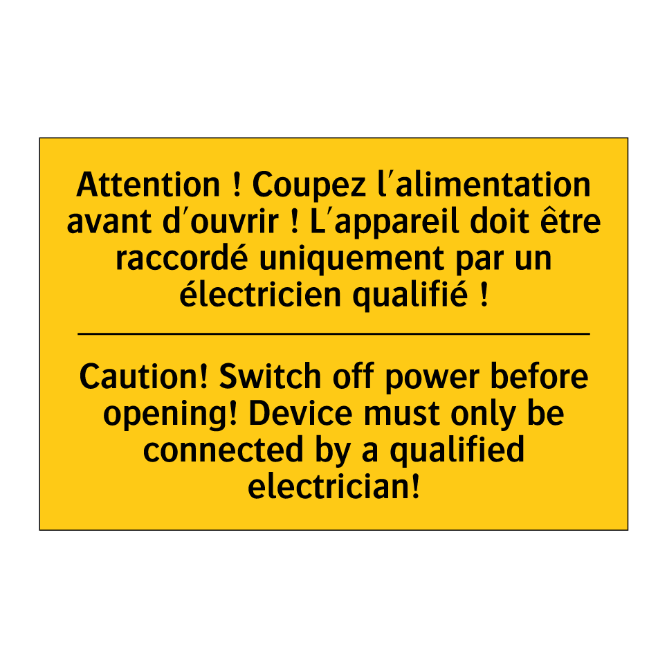 Attention ! Coupez l'alimentation  /.../ - Caution! Switch off power before  /.../