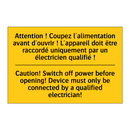 Attention ! Coupez l'alimentation  /.../ - Caution! Switch off power before  /.../